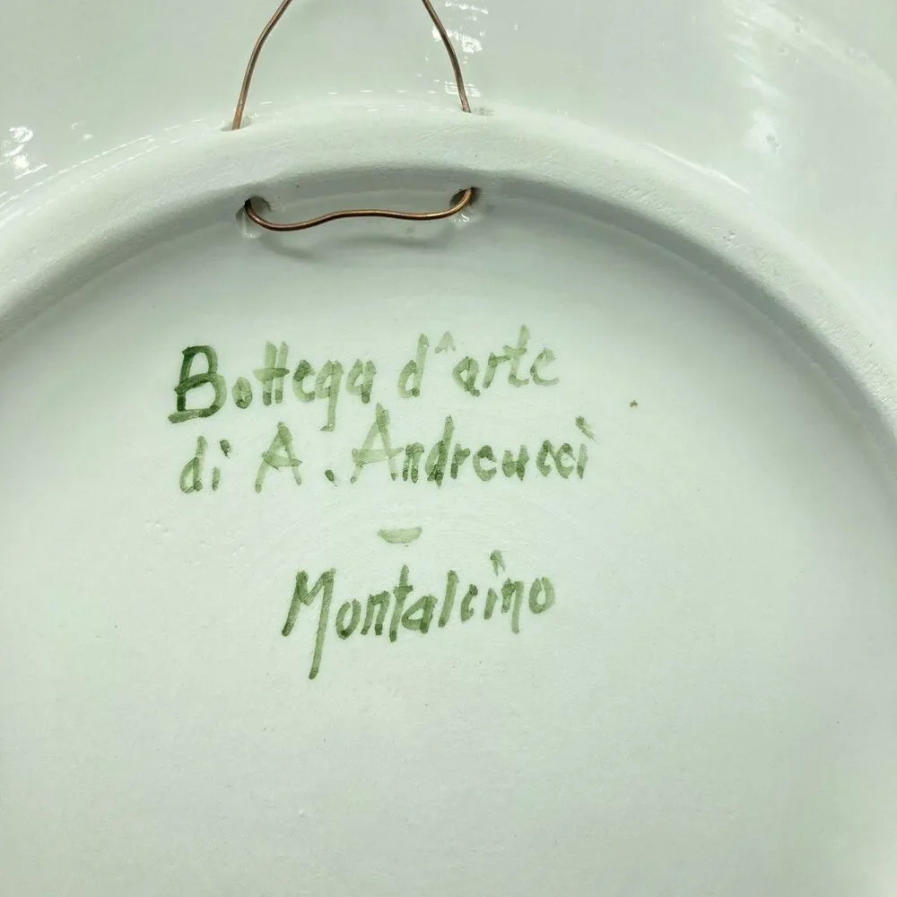 3 Lot Bottega D'Arte A Andreucci Montalcino Italy Ceramic Decorative Plates 10